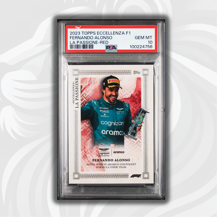 PSA 10 - 04/10 Fernando Alonso - Red - 2023 Topps Eccellenza - La Passione