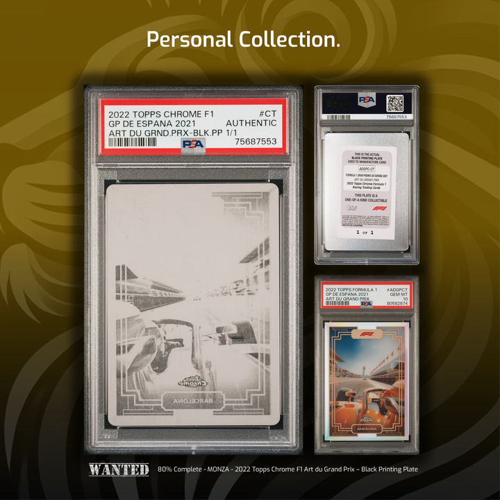 1/1 Black Printing Plate Set - 2022 Chrome 1/1 Art Du Grand Prix - NL/UK/US/ES