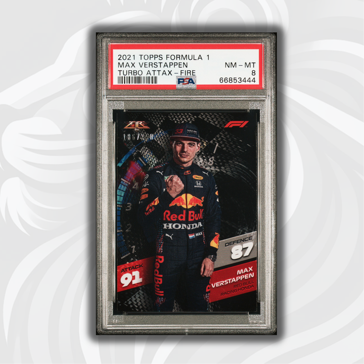 PSA 8 - 186/250 Max Verstappen - Fire Card