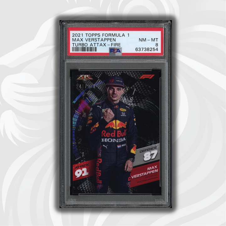 PSA 8 - /250 Max Verstappen - Fire Card