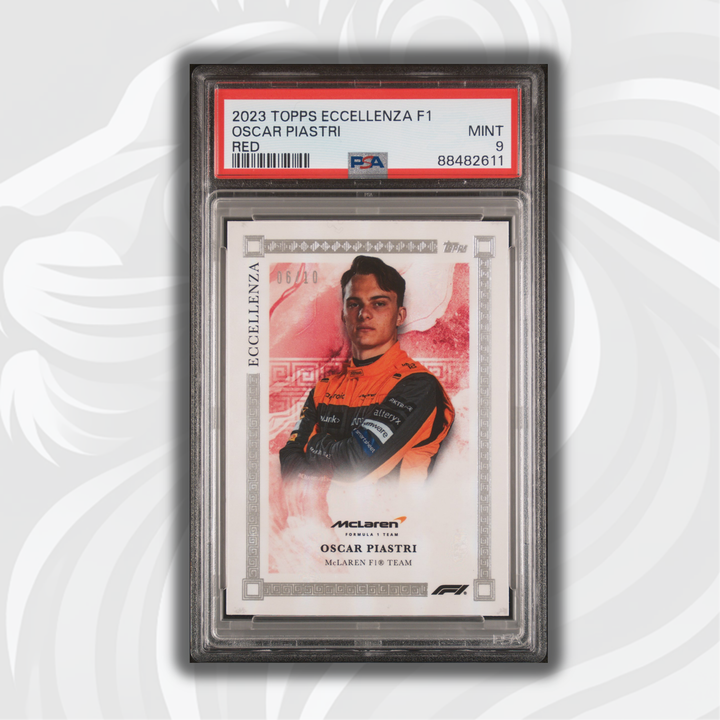 PSA9 - 06/10 Red - Oscar Piastri - 2023 Eccellenza Driver - Rookie Card