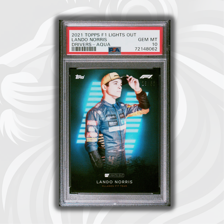 PSA 10 - 13/50 Lando Norris - Drivers - Aqua Parallel