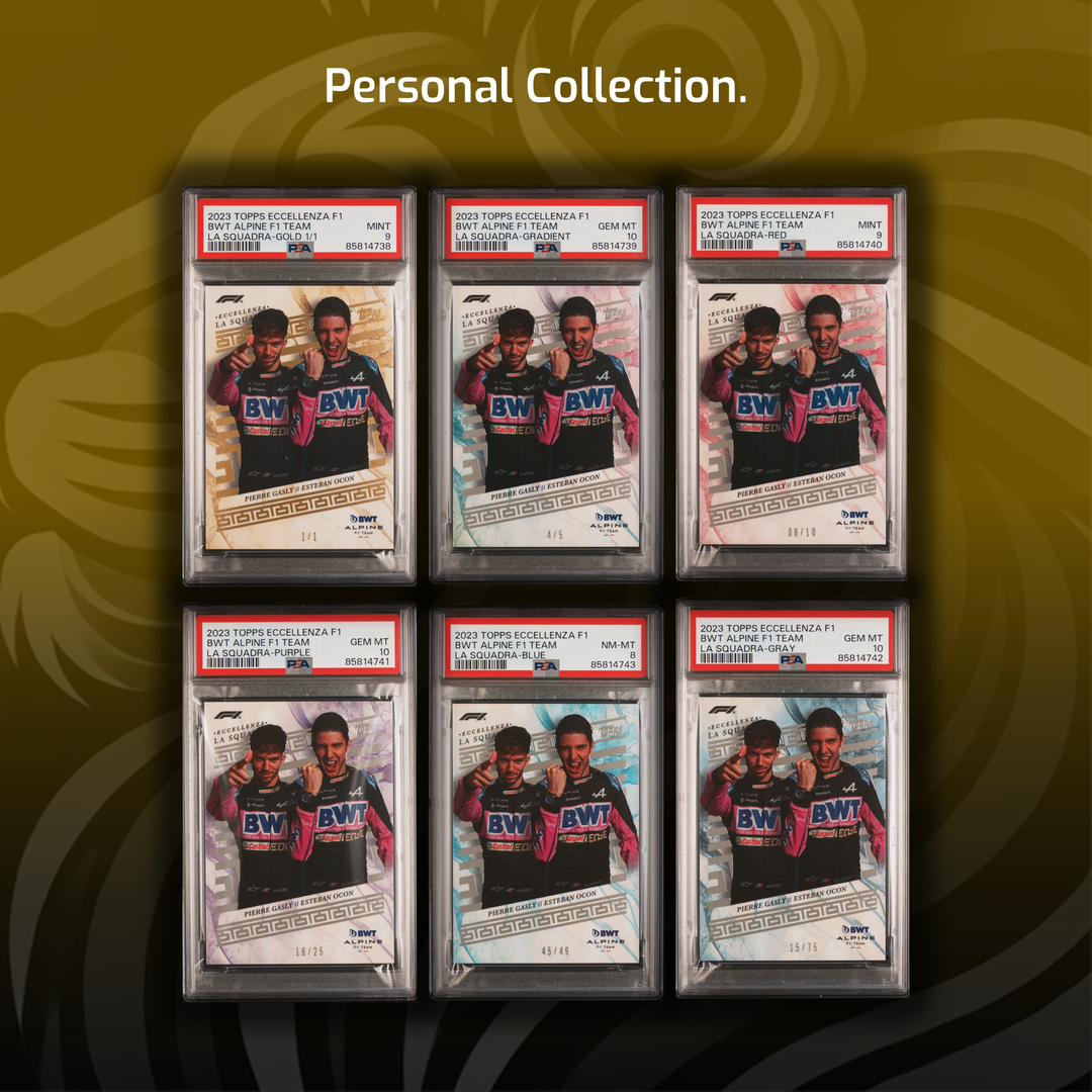 All 4 Rainbows - Esteban Ocon - Driver, Passione, Reliquia, Squadra - 2023 Topps Eccellenza