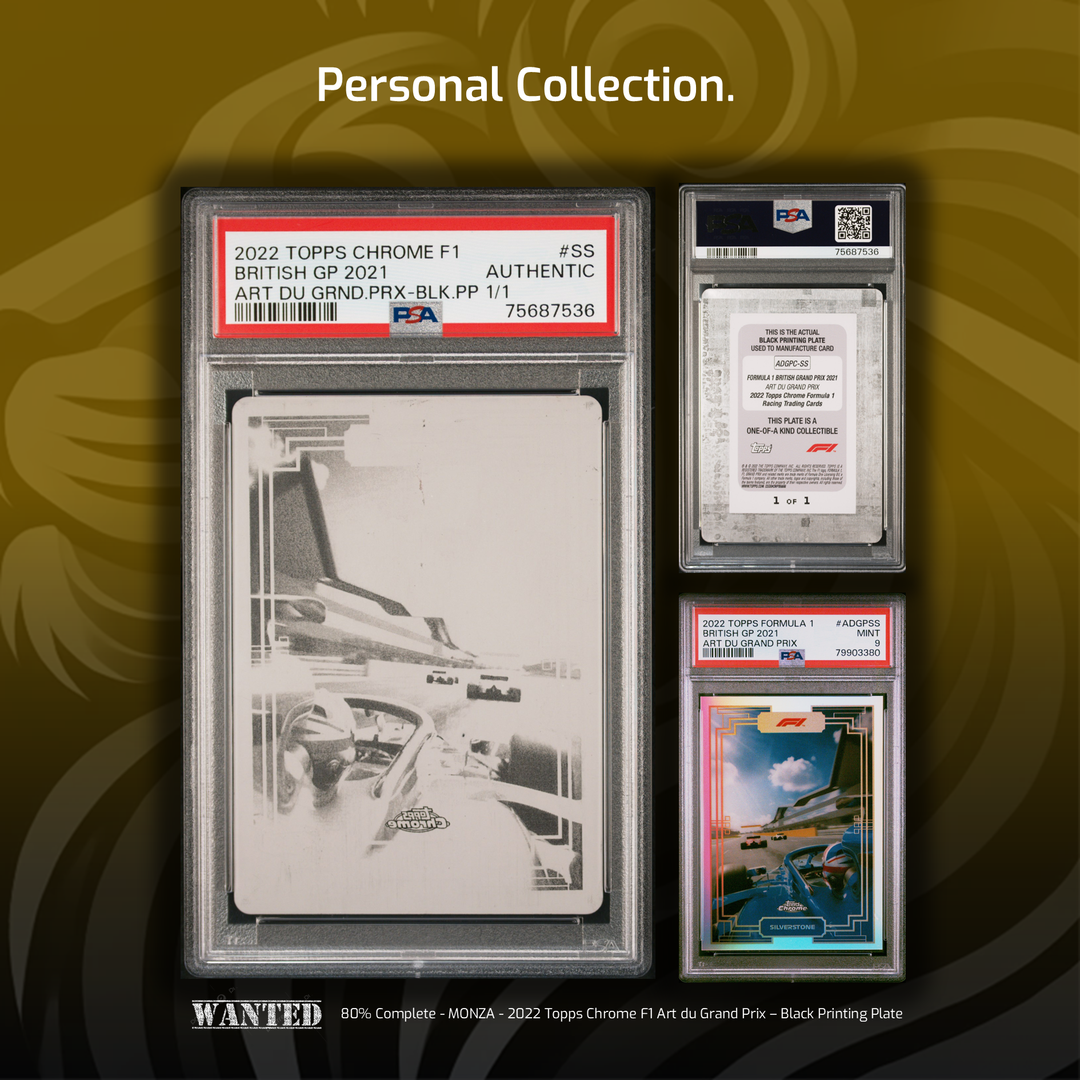 1/1 Black Printing Plate Set - 2022 Chrome 1/1 Art Du Grand Prix - NL/UK/US/ES