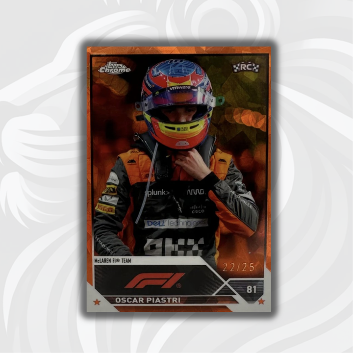 22/25 Orange - Oscar Piastri #41 - 2023 Topps Chrome Sapphire