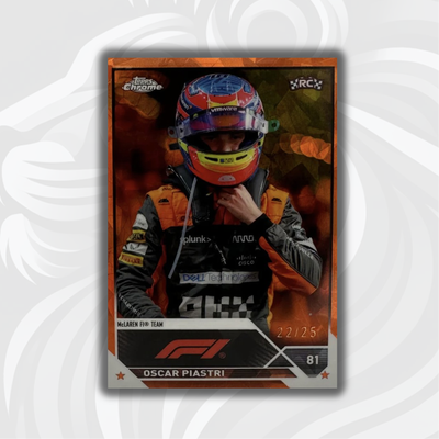 22/25 Orange - Oscar Piastri #41 - 2023 Topps Chrome Sapphire