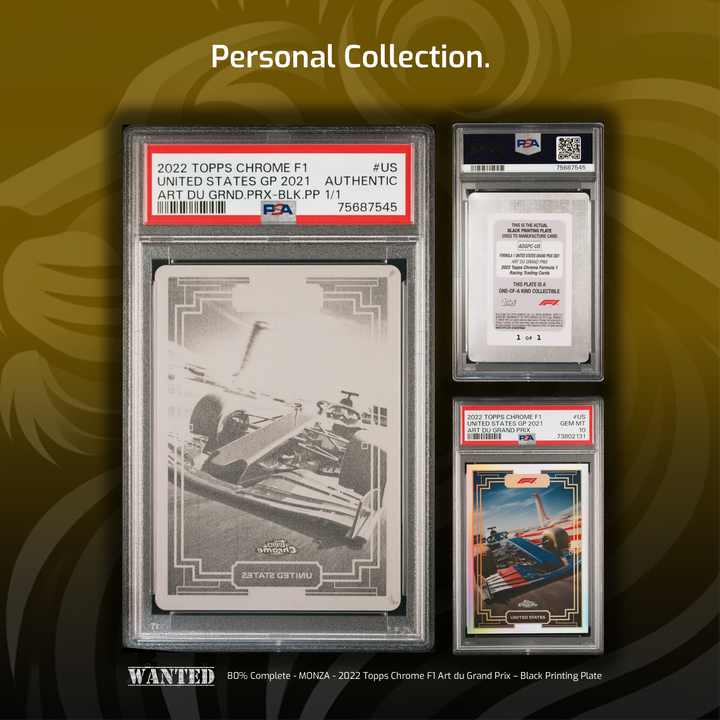 1/1 Black Printing Plate Set - 2022 Chrome 1/1 Art Du Grand Prix - NL/UK/US/ES