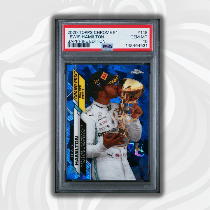 PSA 10 - Lewis Hamilton #148 - Sapphire Ed - 2020 Topps Chrome F1