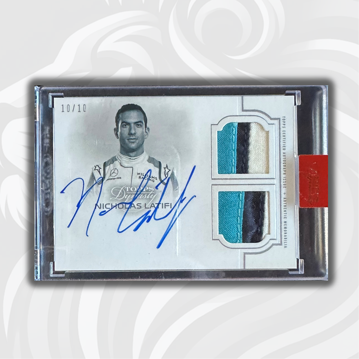 10/10 Silver - Nicholas Latifi #SDA-NL - 2020 Dynasty - Single Driver - Dual Relic Autograph