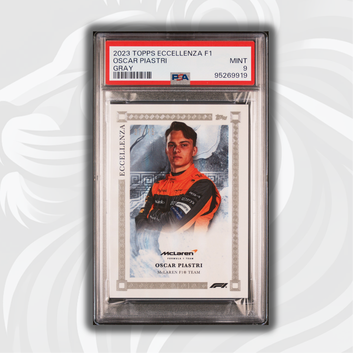 PSA 9 - /75 Oscar Piastri - Gray - 2023 Topps Eccellenza F1
