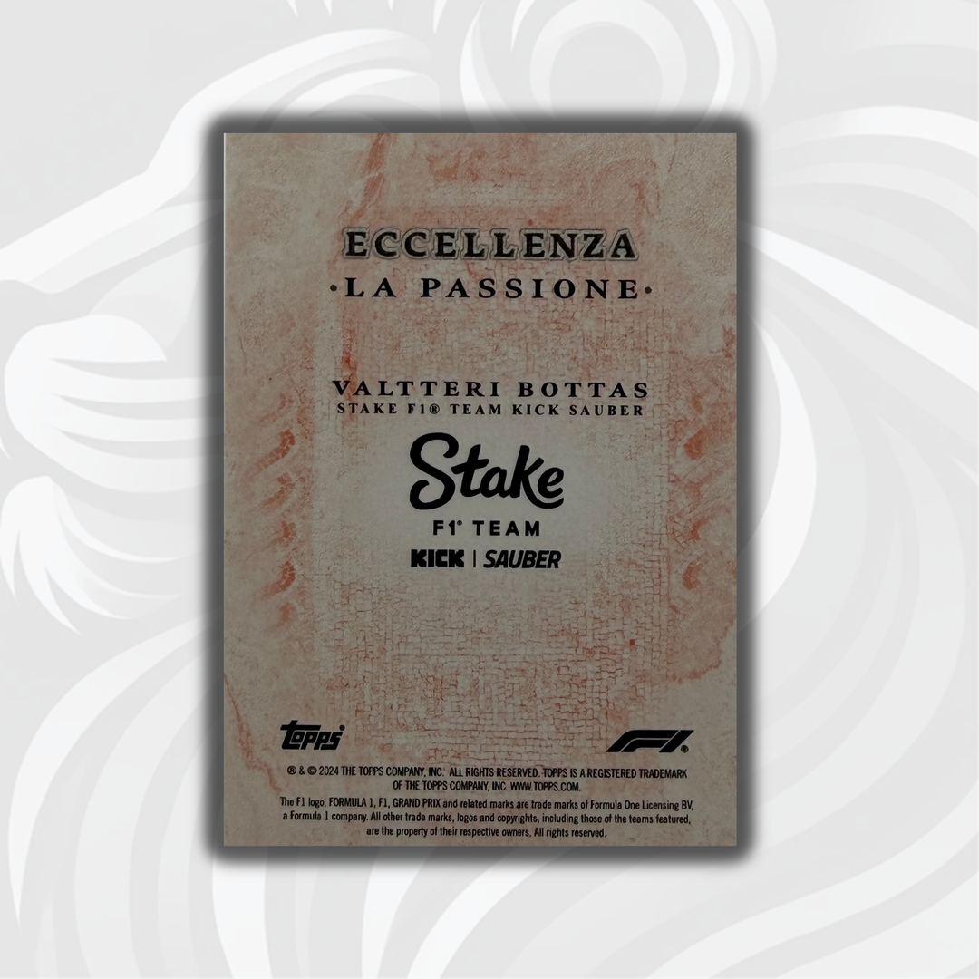 PSA 10 - 1/1 瓦尔特利·博塔斯 - La Passione - 金色 - 2024 Topps Eccellenza F1