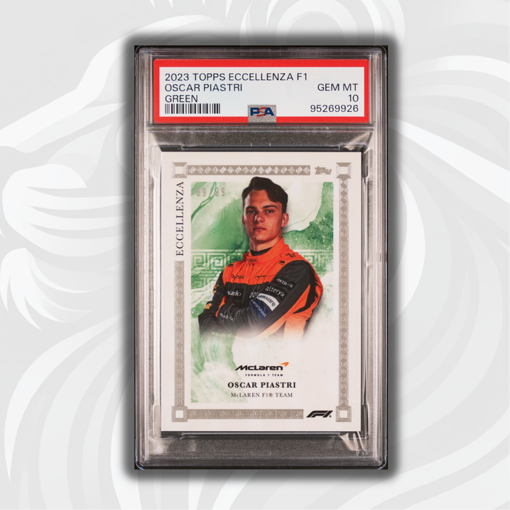 PSA 10 - 69/99 Oscar Piastri - Green - 2023 Topps Eccellenza F1