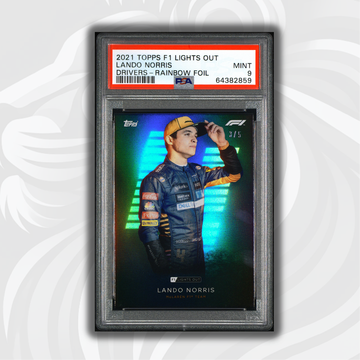 PSA 9 - 3/5 - Lando Norris - Drivers Rainbow Foil