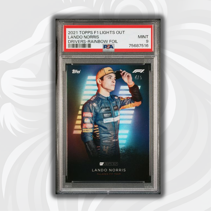 PSA 9 - 4/5 Lando Norris - Drivers - Rainbow Foil - Driver
