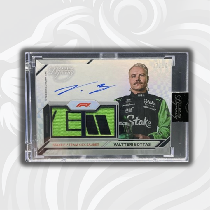07/10 Valtteri Bottas #SDDRA-VB0 – 2024 Topps Dynasty F1 – Single Driver Relic Autographove Relic (Copy)