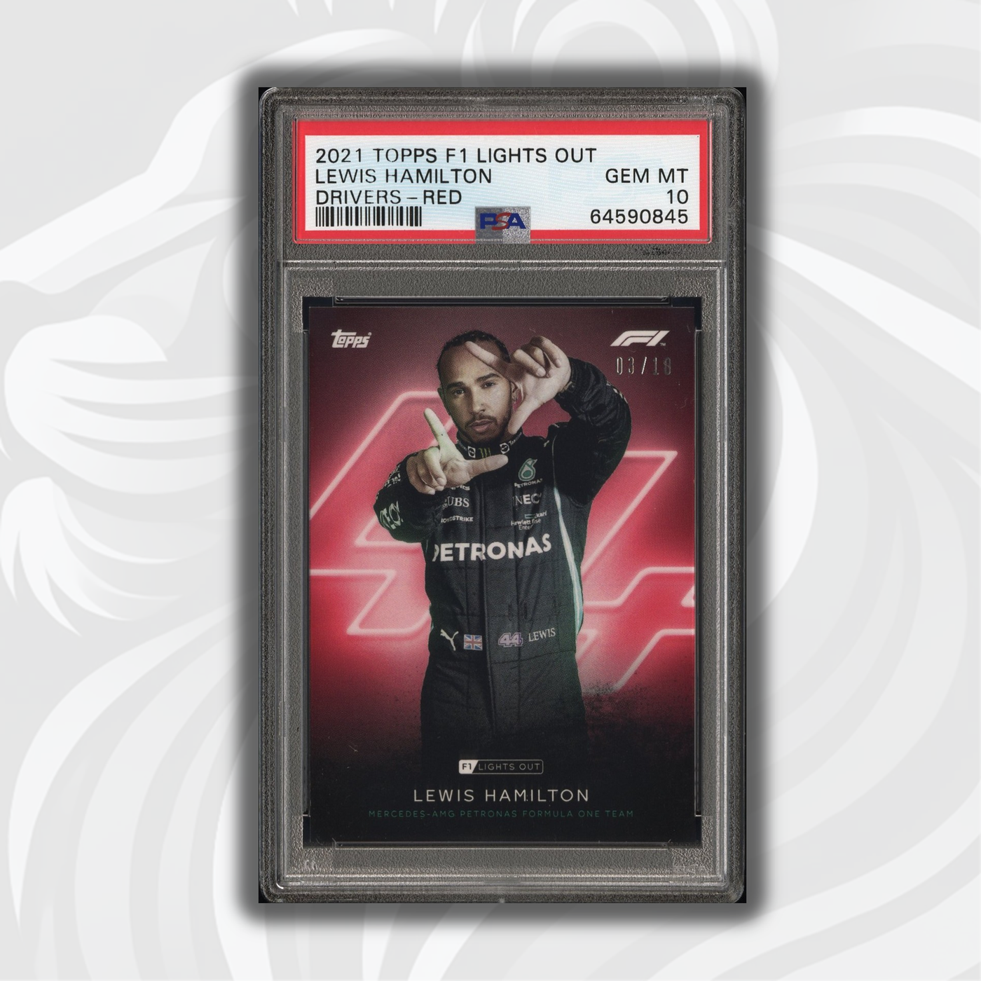 PSA 10 - 03/10 Lewis Hamilton - Drivers - Red Parallel