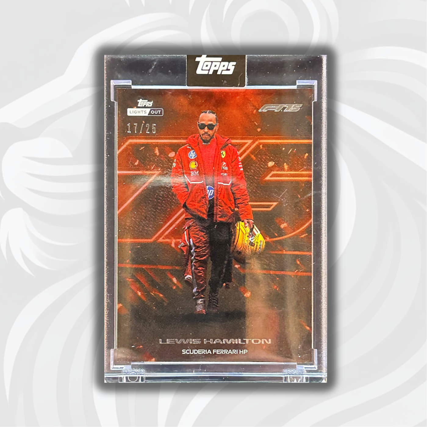 17/25 Orange - Lewis Hamilton - 2025 Topps Lights Out - 75th Anniversary