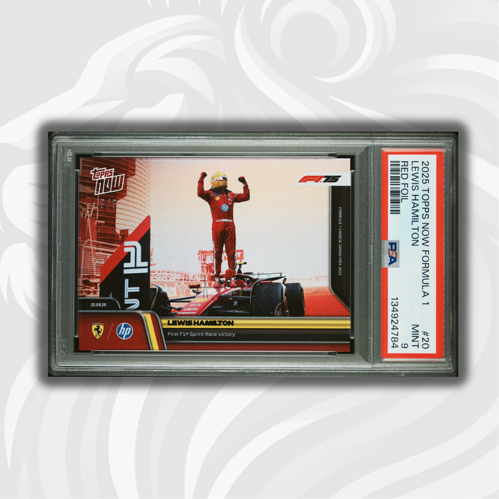 PSA 9 - 5/5 Red - Lewis Hamilton #20 - Sprint Victory - 2025 Topps Now (POP1)