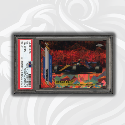 PSA 10 - 2/5 - RC - Lando Norris #166 Red - 2020 Topps Chrome F1 - Rookie Card