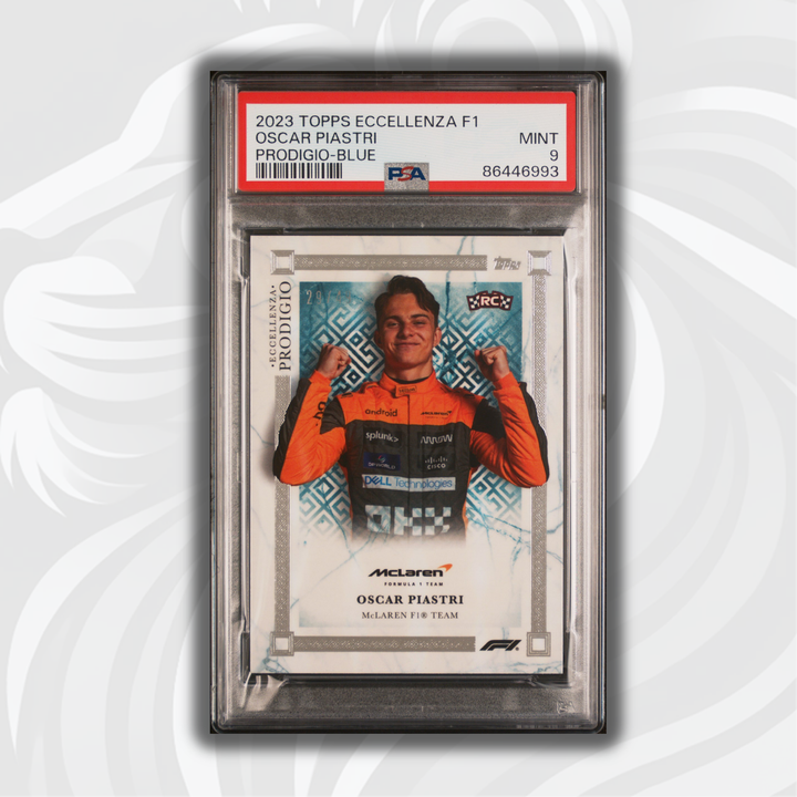 PSA 9 - 29/49 Oscar Piastri - Blue - Rookie Card RC - Prodigio 2023 Topps Eccellenza F1