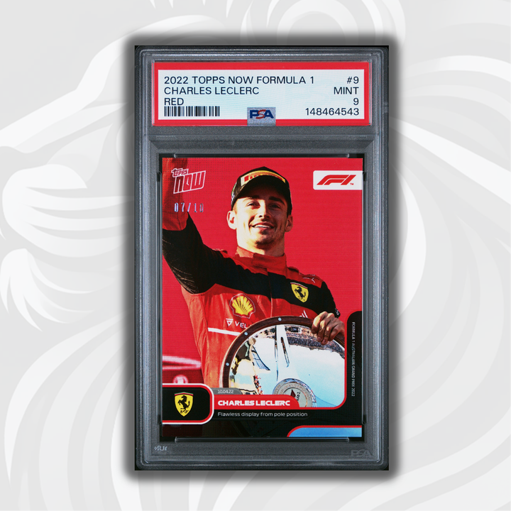 PSA 9 - 7/10 - Charles Leclerc #9 - Red - 2022 Topps Now