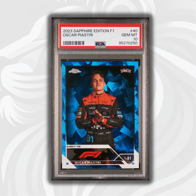PSA 10 - Oscar Piastri #40 - Sapphire - 2023 Topps Chrome F1  - Rookie Card