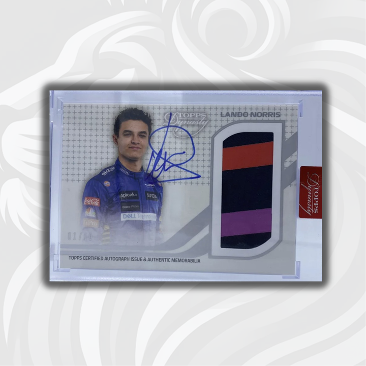 01/10 - Lando Norris - McLaren #4 - Dynasty Autograph Patch LN