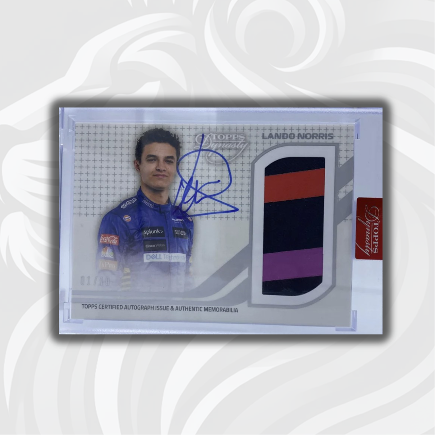 01/10 - Lando Norris - McLaren #4 - Dynasty Autograph Patch LN