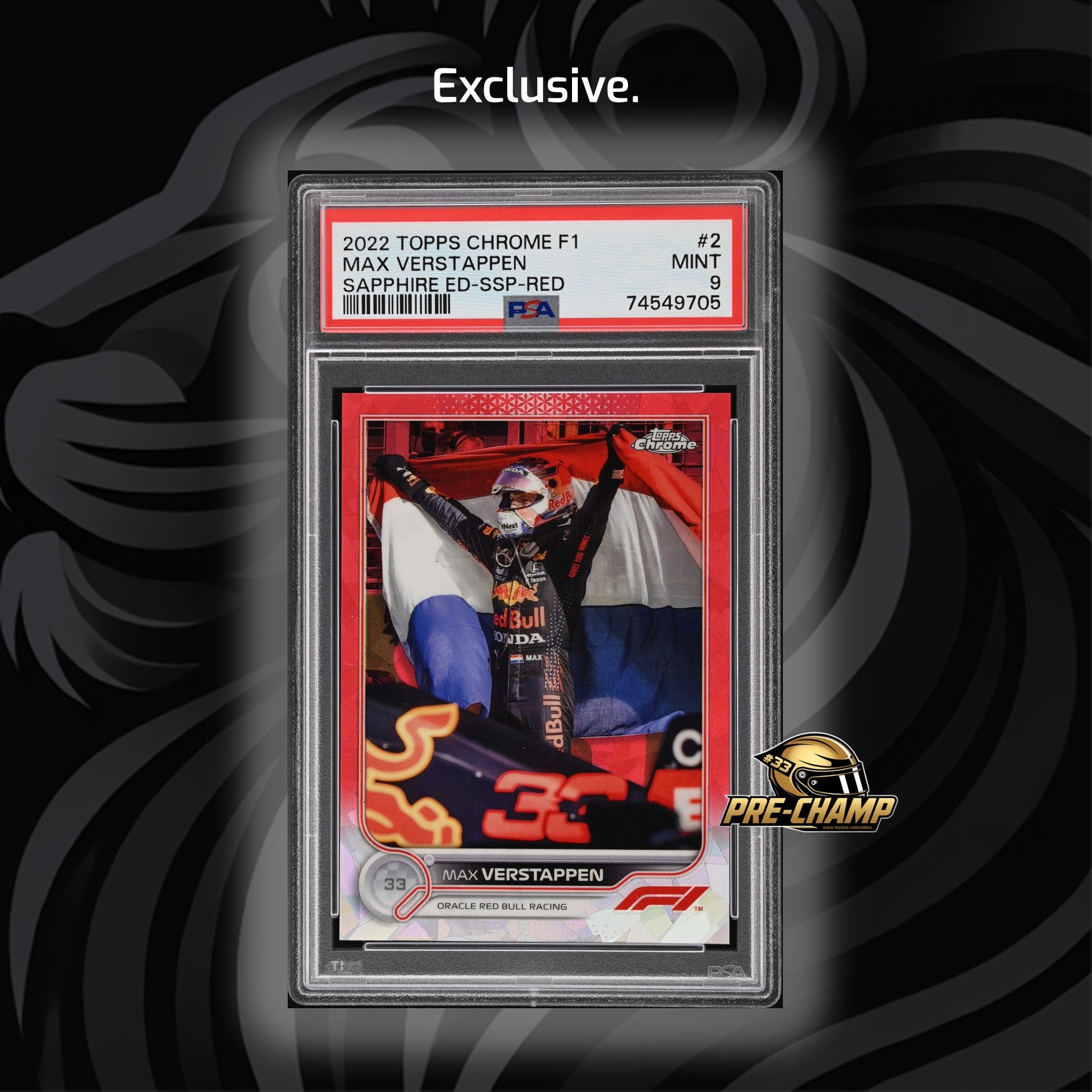 PSA 9 - 1/5 Max Verstappen #2 - Sapphire Edition - SSP - Red – Authenticsgg