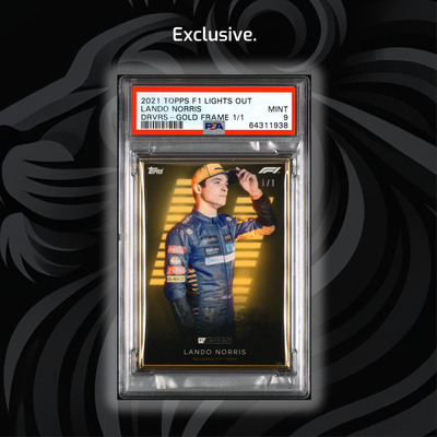PSA 9 - 1/1 Gold Frame - Lando Norris - 2021 Topps Lights Out