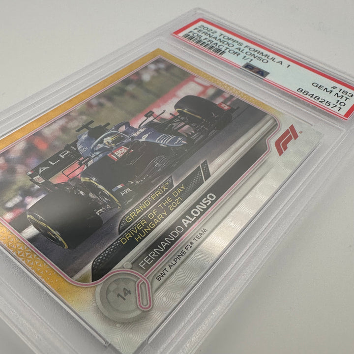 PSA 10 - 1/1 Foilfractor - Fernando Alonso #183 - 2022 Topps Formula 1