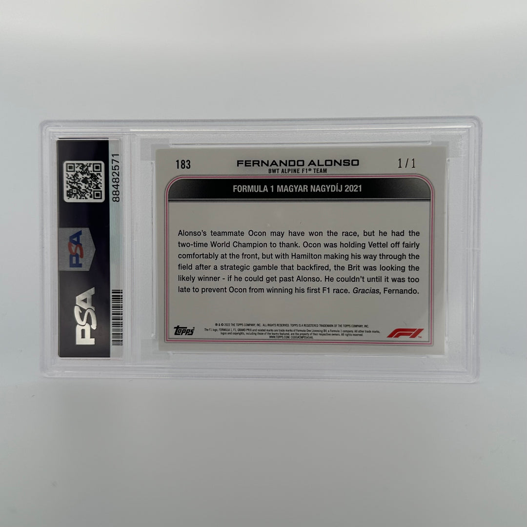 PSA 10 - 1/1 Foilfractor - Fernando Alonso #183 - 2022 Topps Formula 1