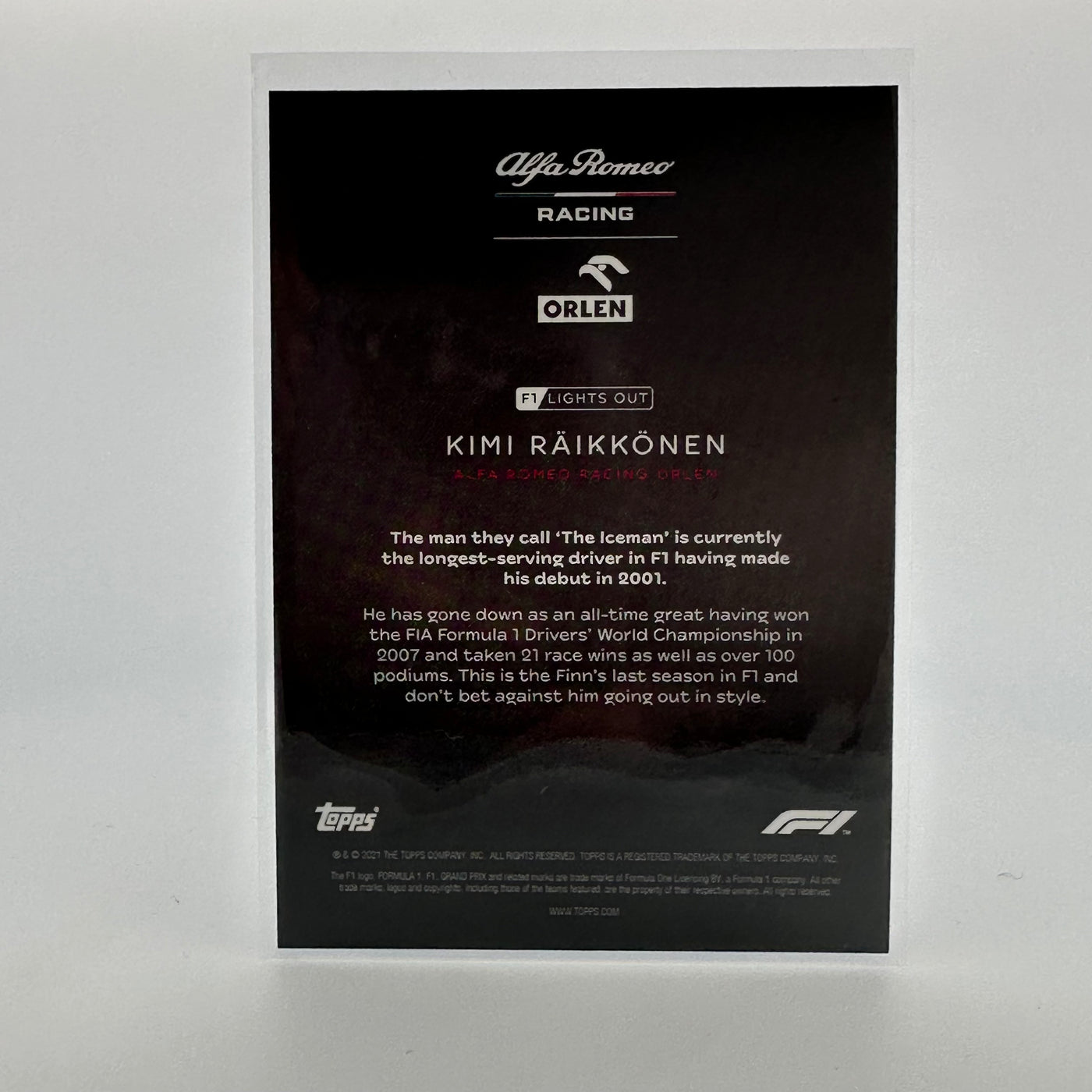 /99 Kimi Raikkonen - Driver - Blue Parallel
