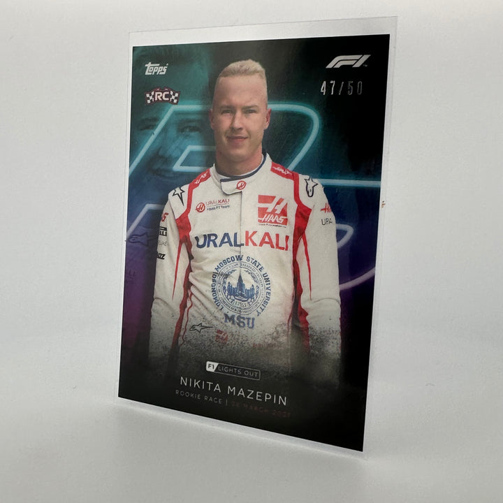 47/50 Nikita Mazepin - Rookie Race - Aqua Parallel