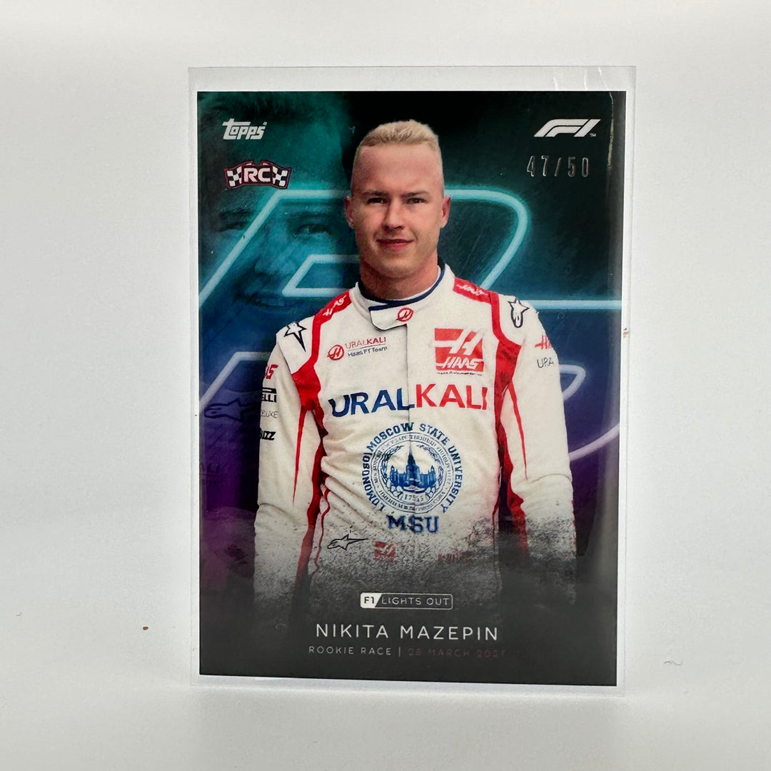47/50 Nikita Mazepin - Rookie Race - Aqua Parallel