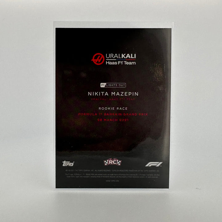 47/50 Nikita Mazepin - Rookie Race - Aqua Parallel