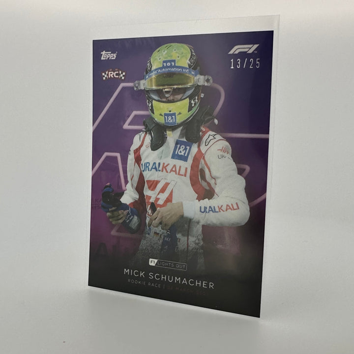 13/25 Mick Schumacher - Rookie Race - Purple Parallel