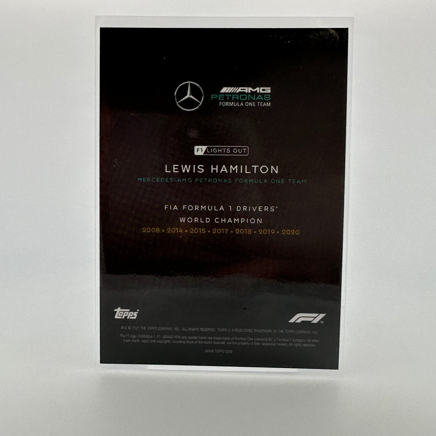 22/25 Lewis Hamilton - Driver World Champion - Purple Parallel