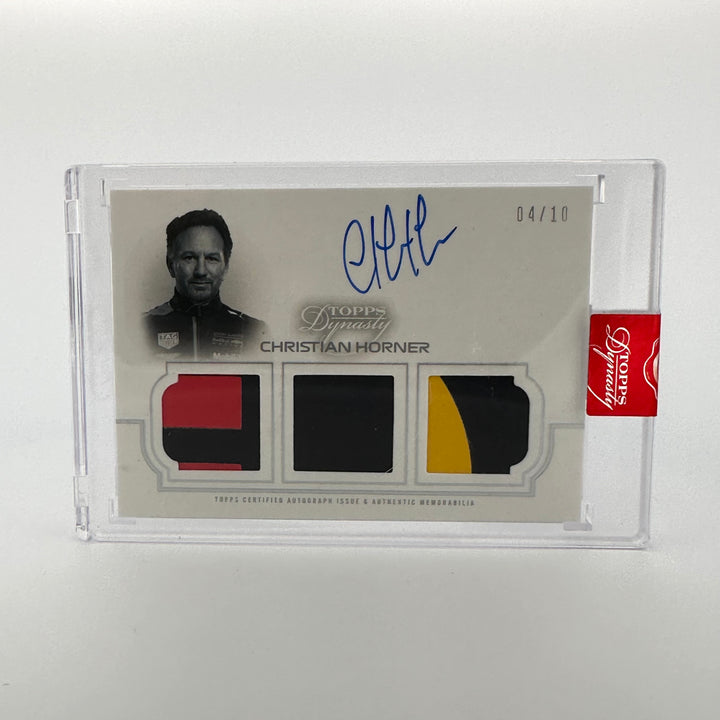 04/10 - Christian Horner #TRA-CH - Triple Relic Auto - 2020 Topps Dynasty F1