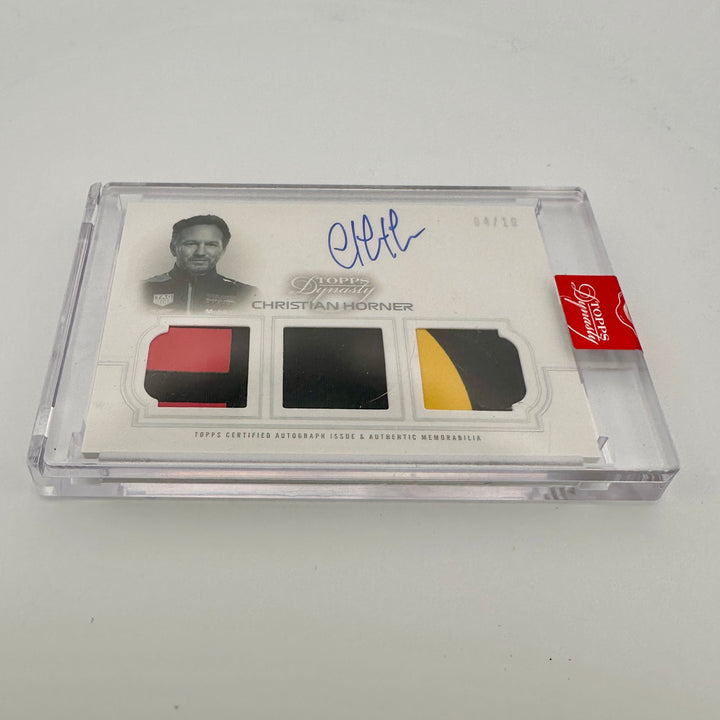 04/10 - Christian Horner #TRA-CH - Triple Relic Auto - 2020 Topps Dynasty F1