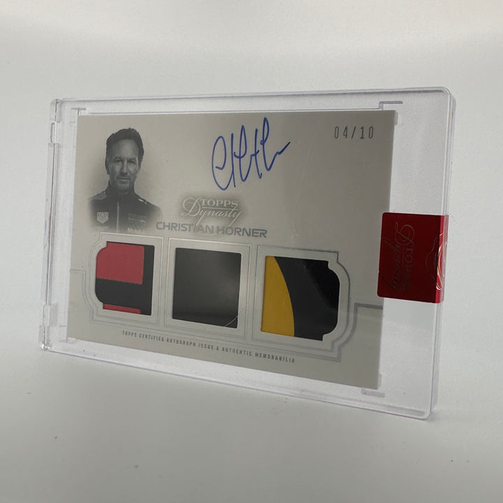 04/10 - Christian Horner #TRA-CH - Triple Relic Auto - 2020 Topps Dynasty F1