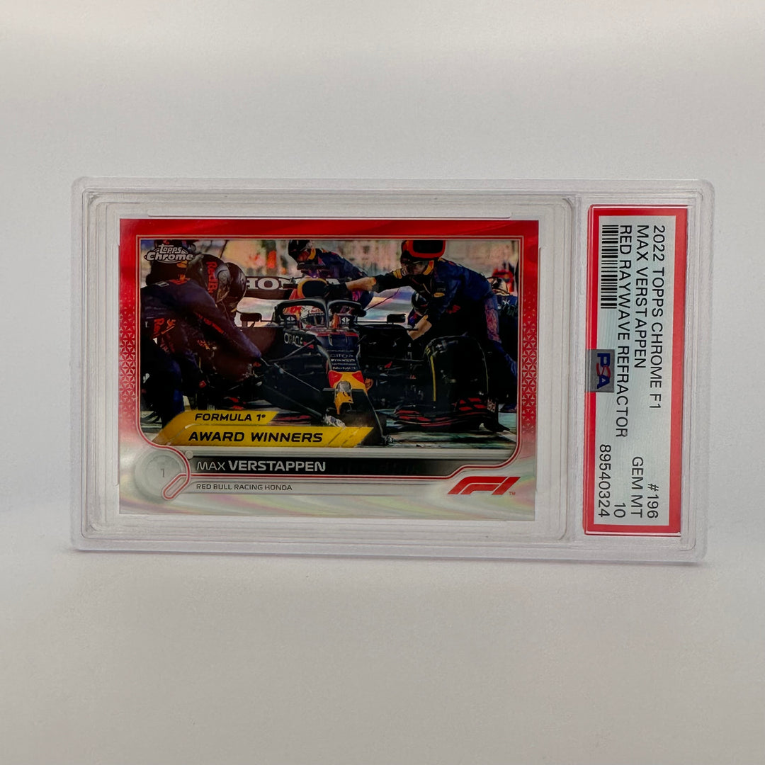 PSA 10 - 4/5 Red Raywave Refractor - Max Verstappen #196 - 2022 Chrome