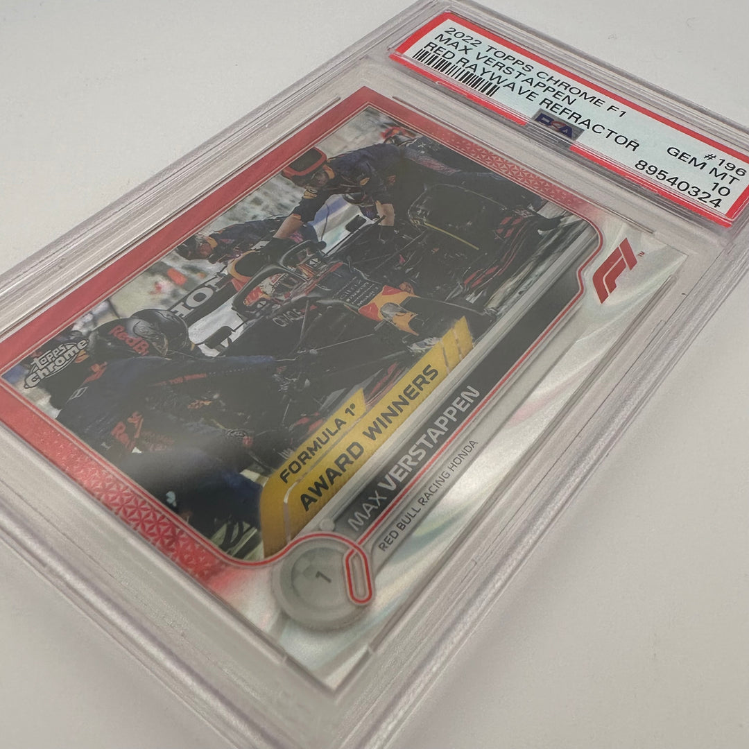 PSA 10 - 4/5 Red Raywave Refractor - Max Verstappen #196 - 2022 Chrome
