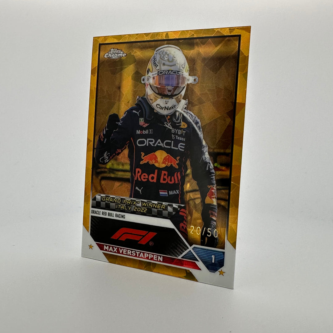 PSA 9 - 20/50 Gold - Max Verstappen #159 - 2023 Topps Chrome Sapphire