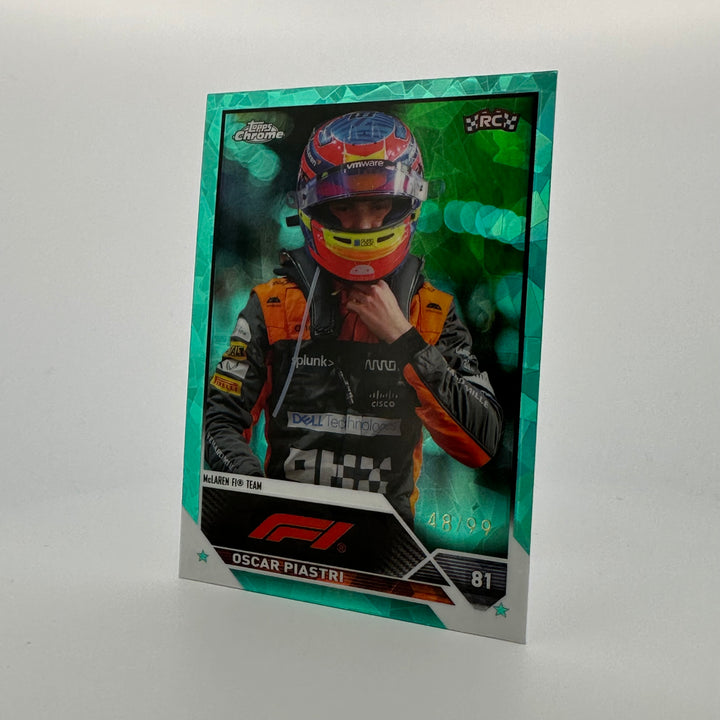 48/99 Aqua - Oscar Piastri #41 - 2023 Topps Chrome Sapphire