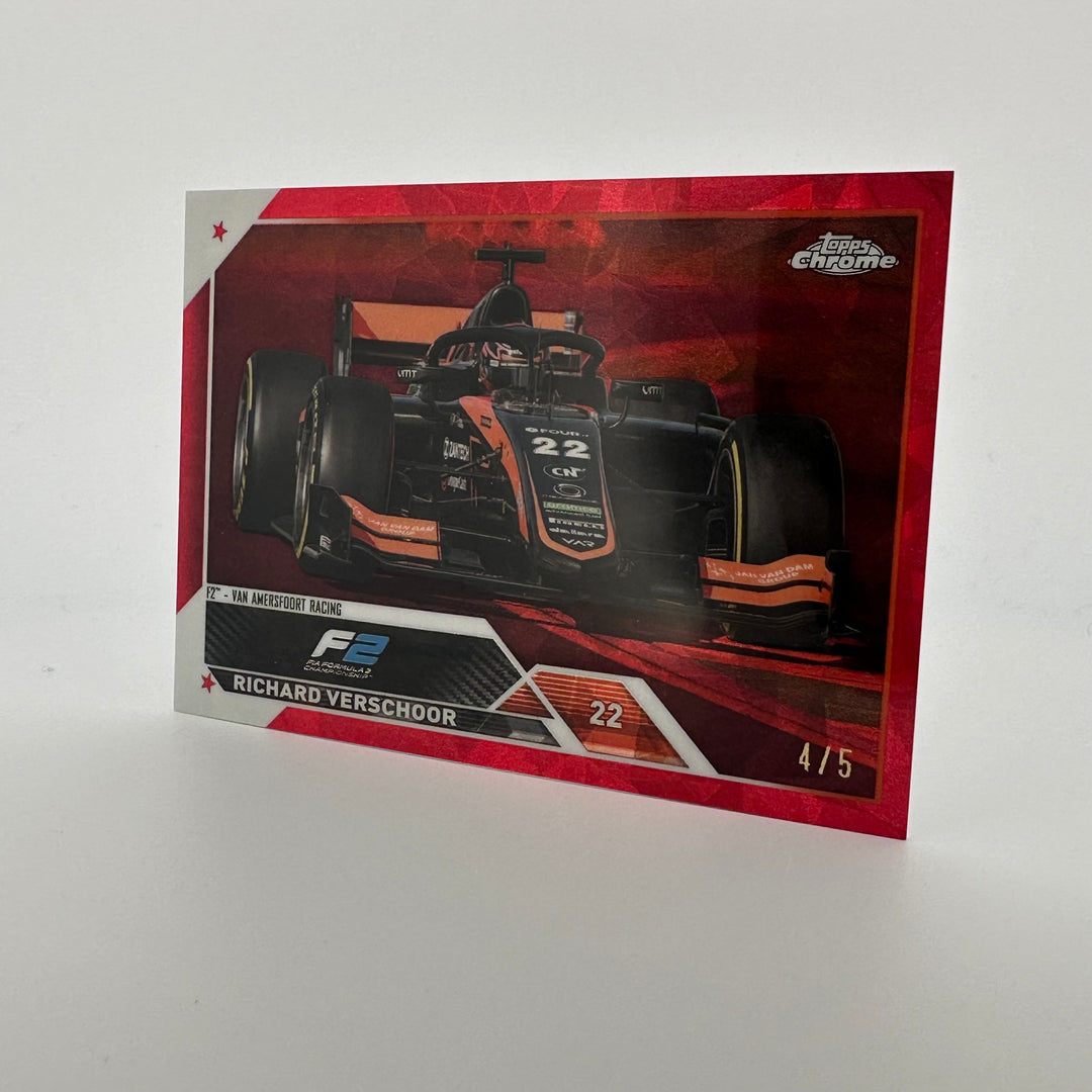 PSA 8 - 4/5 Red - Richard Verschoor #142 - 2023 Topps Chrome Sapphire