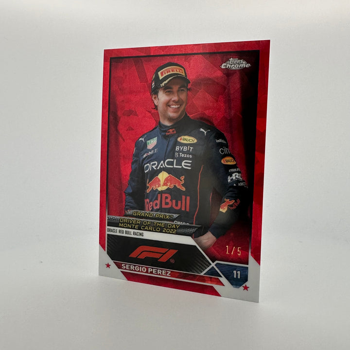 1/5 Red - Sergio Perez #172 - 2023 Topps Chrome Sapphire