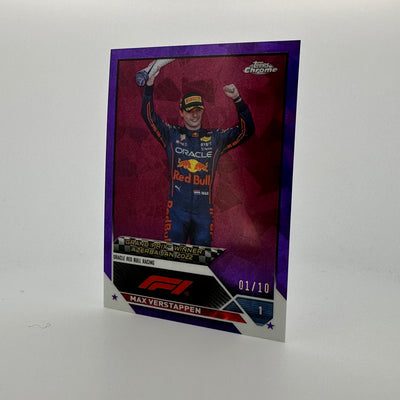1/10 Purple - Max Verstappen #151 - 2023 Topps Chrome Sapphire- Driver #