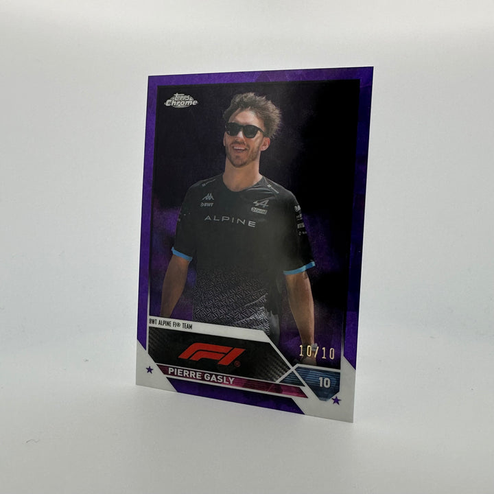 PSA 9 - 10/10 Purple - Pierre Gasly #53 - 2023 Topps Chrome Sapphire