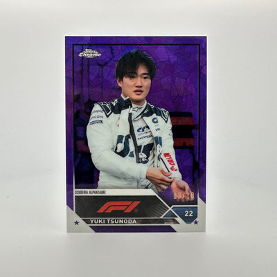 3/10 Purple - Yuki Tsunoda #56 - 2023 Topps Chrome Sapphire